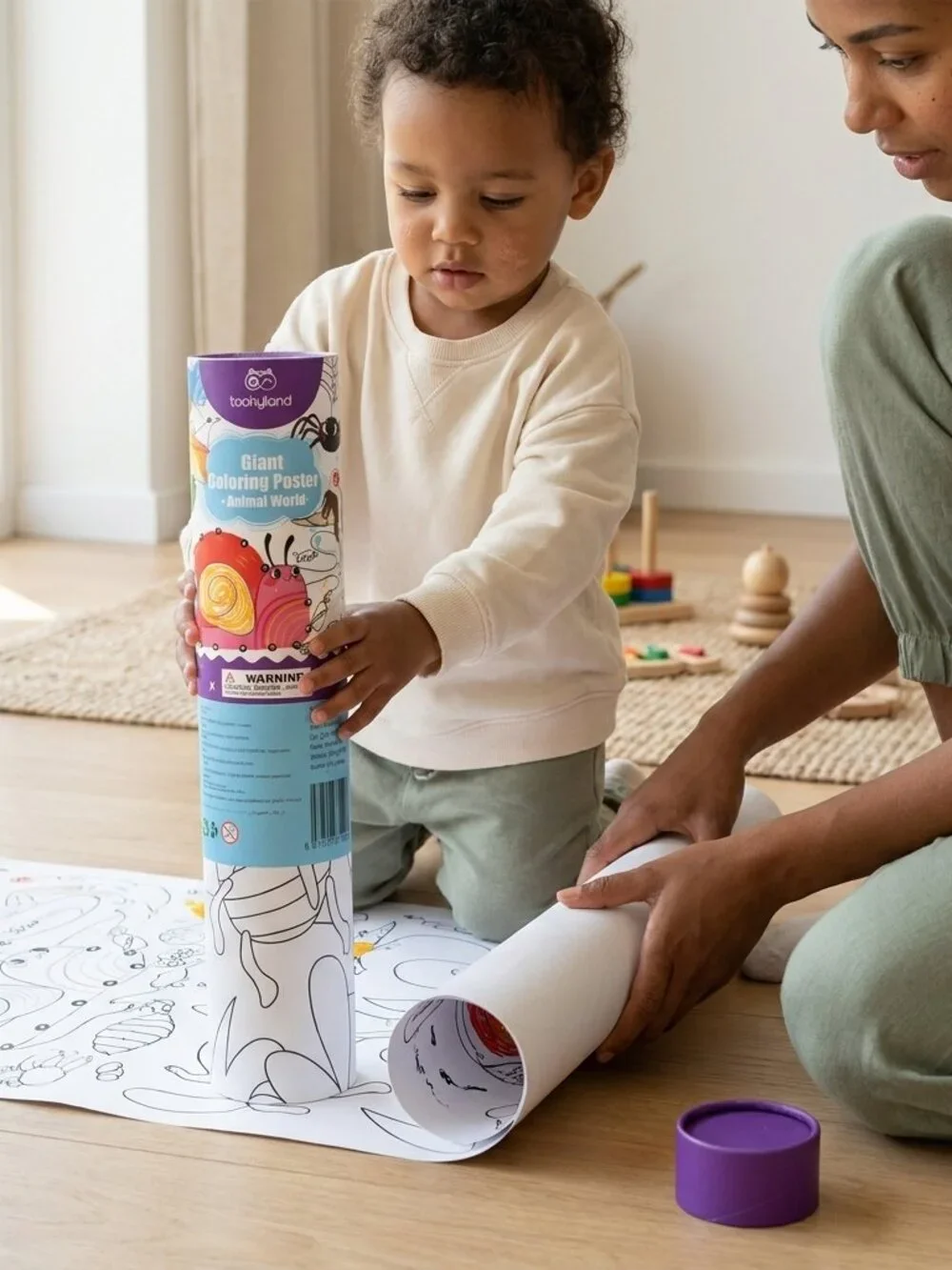 NEW Tookyland Giant Coloring Poster Roll Montessori Kids Coloring Paper Activity
